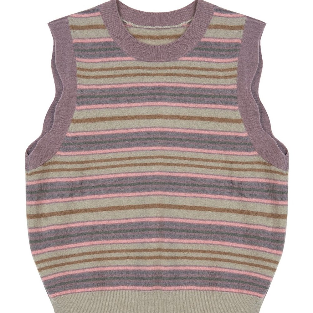 JNBY Striped Knitted Vest - Purple